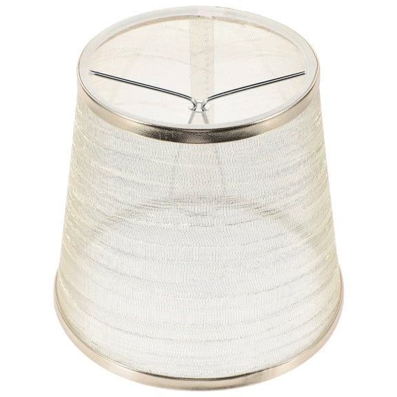 FUEENIRVA Golden Cloth Small Lampshade Drum Style Indoor Light Cover for Wall and Desk Lamps