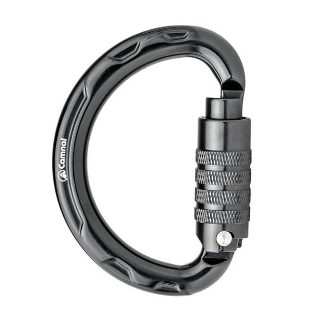 Conector de Camping de Carabiner Tiempo de camping Suministros deportivos al aire libre Durables Fuera de accesorios deportivos Exquisitos Mosquetones para cuello Negro Eigraketly OD019866-01