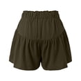 thumbnail image 3 of HAIJIE Womens Summer Swim Shorts Adjustable Ruched Side Bikini Shorts Women's Running Shorts for Women Girls High Waist Loose Fitting Liner Upf50+, 3 of 4