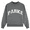 Dark gray with white text and gray border, variant on New American Retro PARKE Letter Embroidered Crew Neck Sweatshirt, Unisex Casual Versatile  Cotton Sports Top