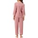 thumbnail image 3 of INSPIRAR CHIC Conjunto de Pijama de Satén para Mujeres con Escote en V y Encaje, Ropa de Noche, Talla XS, Rosa, 3 of 5