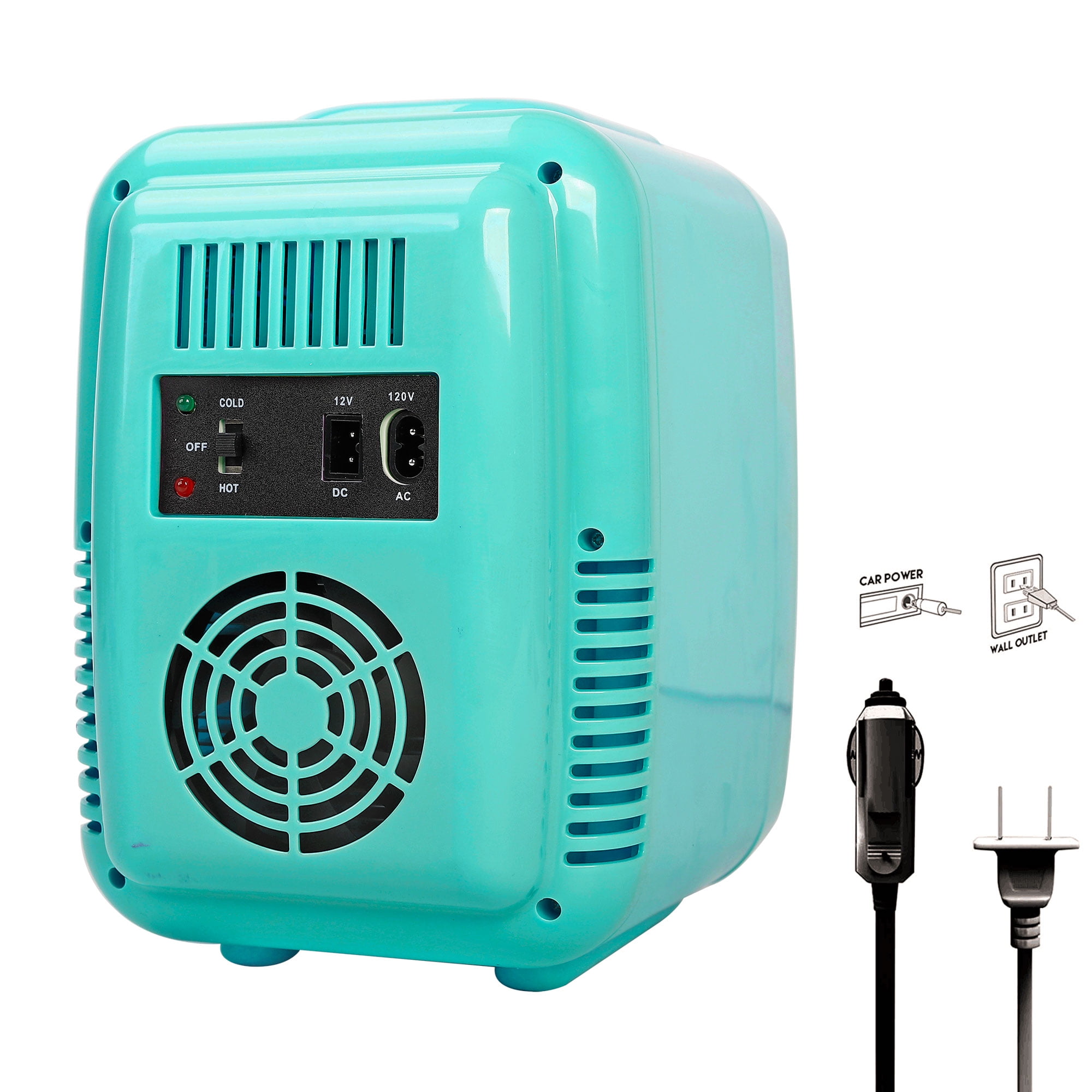 Caynel 4L Portable Eco-Friendly Thermoelectric Mini Fridge Teal, 459 lb, 110 V