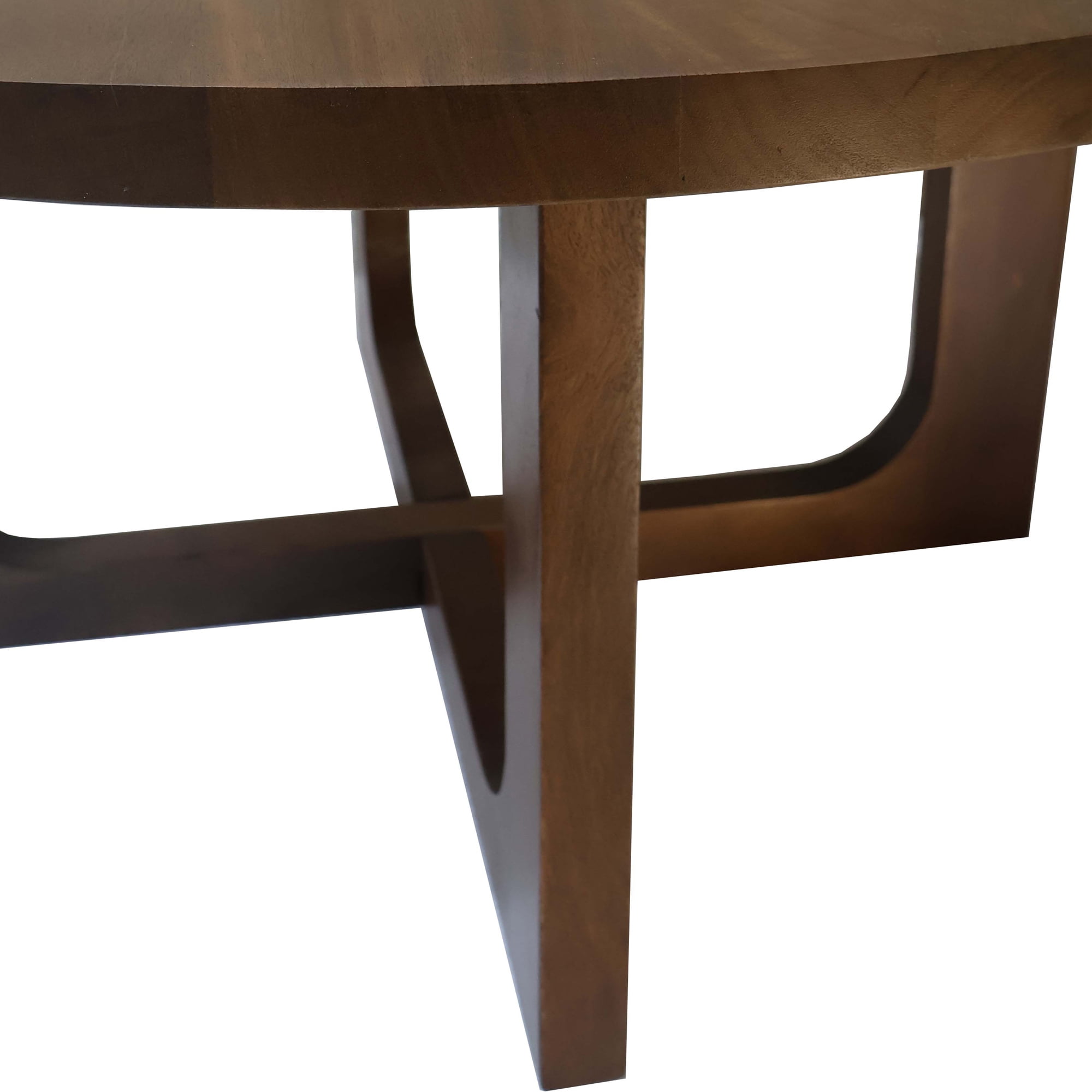 Ox Bay Diane Contemporary Chestnut Finish Round Wood Coffee Table