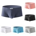 thumbnail image 3 of MYG Mens Ribbing Boxer Briefs Low Rise Underwear Trunks Shorts U Convex Underpants, 3 of 8