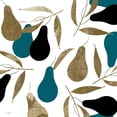 thumbnail image 3 of Sophie 6 20x20 Black Modern Framed Museum Art Print Titled - Au Pear Teal and Gold I, 3 of 5