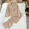 thumbnail image 7 of BXJX Girls Outfit Sets, 2 Piece Long Sleeve Button‑Front Soft Fall Winter Loungewear Sets Brown Size 11-12 T, 7 of 7