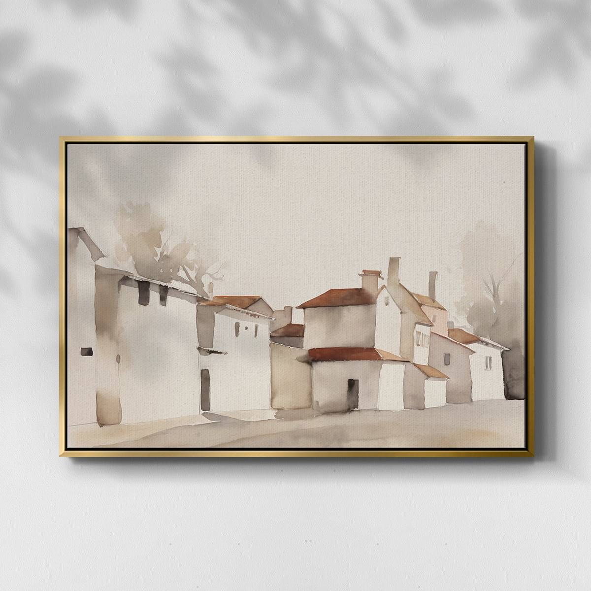 Vintage Landscape-XII By Wexford Home Framed in Gold Wood Gallery Wrapped Canvas 27 in. x 41 in.