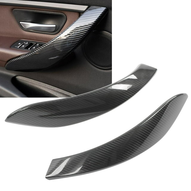 Door Grab Handle Cover, Inner Scratch Proof Door Pull Handle Trim Back Adhesive Left Right For Car Decoration