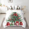 thumbnail image 2 of Manfei Chic Christmas Tree 7-Piece Twin Bedding Sets,Happy New Year Bedding Comforter Set,White Green Red Sheet Sets For Girls Kids,Microfiber Bedroom Decor Reversible, 2 of 8