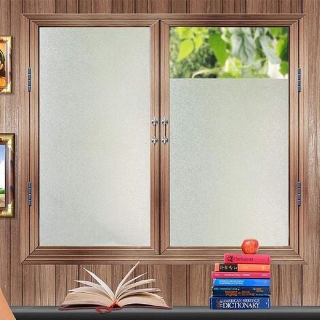 Película de vidrio esmerilado autoadhesiva ventana de oficina baño baño pegatina de vidrio esmerilado autoadhesivo translúcido opaco 3 metros