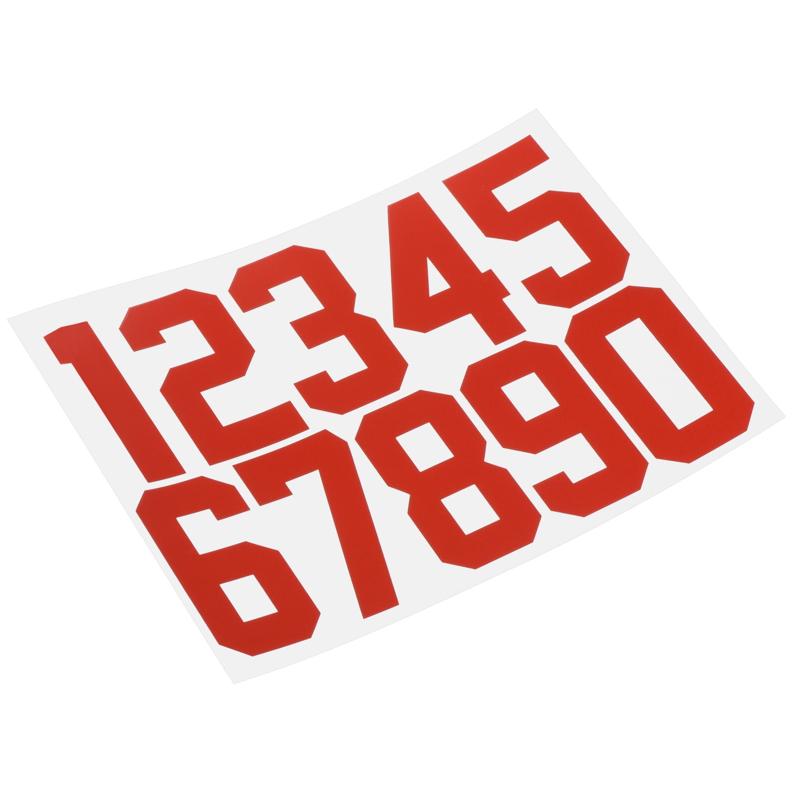 Uxcell Reflective Mailbox Numbers Sticker 0 - 9 Vinyl Self-Adhesive Address Number for Mailbox, Window, Door Red 3 Set