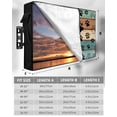 thumbnail image 7 of Outdoor TV Cover 48 to 50 Inch Weatherproof, Black Dog Paw Print Waterproof TV Screen Protector for Outside Decor with Zipper and Pocket 48"L x 30"H , Rustic Turquise Brown Farmhouse Wood, 7 of 7