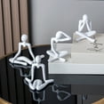 thumbnail image 4 of 4PCS Thinker Statue Office Decor Desk Decor, Abstract Decor Art Sculpture Ornament Coffee Table Decor Bookshelf Decor Modern Home Decor Home Decorations for Living Room, 4 of 9
