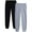 Black/Heather Grey, variant on Southpole Boys Sweatpants - 2 Pack Cozy Fleece Joggers for Boys with Drawstring Waistband (Size: 8-20)