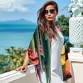 thumbnail image 6 of Cactus Beautiful Translucent Chiffon Yarn Hair Scarf 180*73 (70.86*28.7in) - Light and Breathable Silk Wrap, 6 of 6
