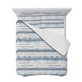 thumbnail image 7 of White Blue Stripe Twin Size Down Alternative Comforter, Lightweight Comforter Quilt Bedding Set with Pillow Shams Abstract Modern Brush Vintage All Seasons Bed Comforter Duvet Insert 68"x86", 7 of 7