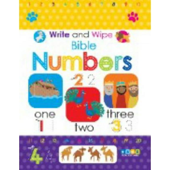 Pre-Owned Bible Numbers - Write & Wipe Activity Kids Books - Childrens Books, Toddler Books (Unknown) 1648331645 9781648331640