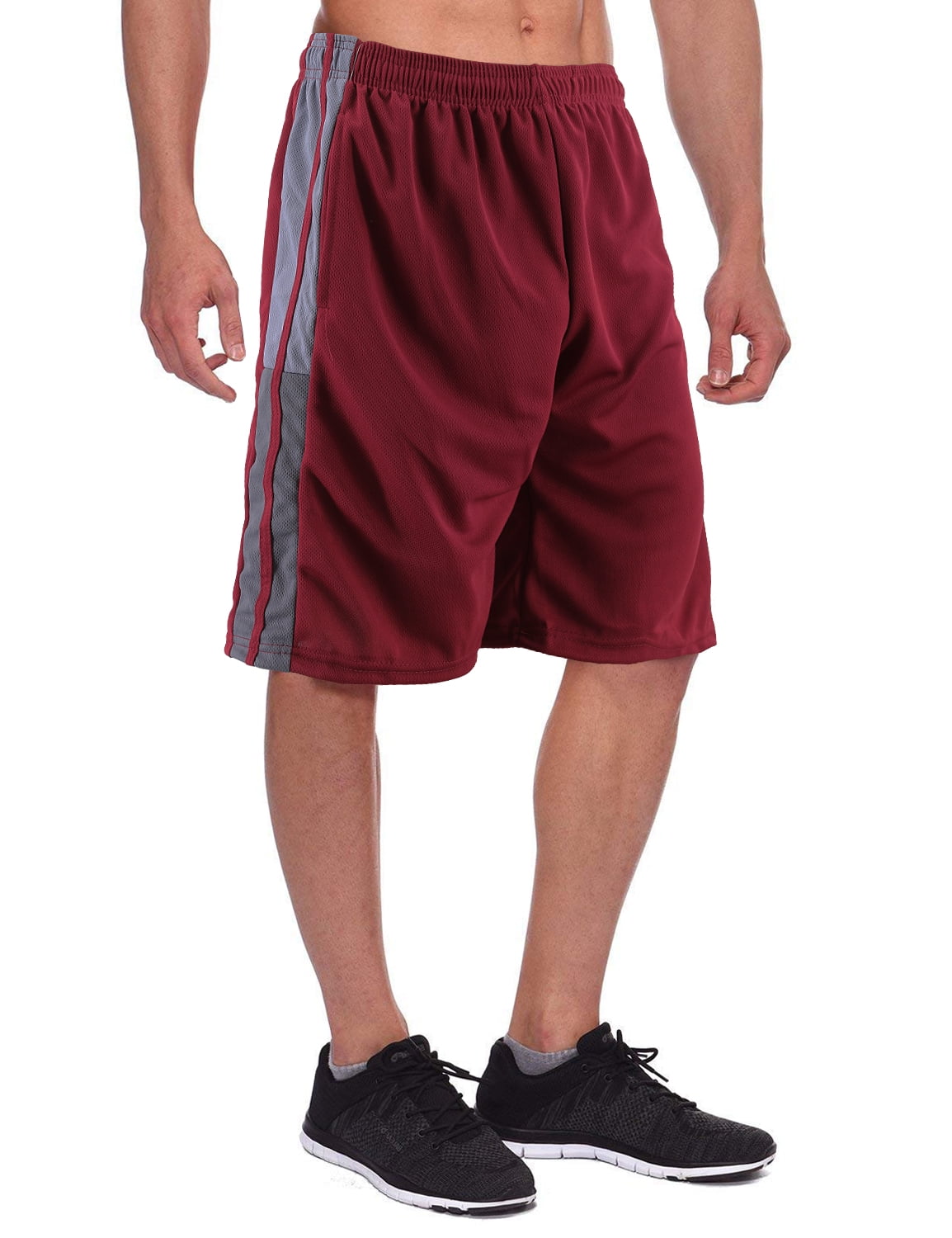 burgundy gym shorts