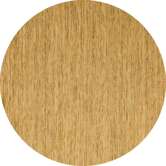 Ahgly Company Indoor Round Abstract Orange Contemporary Area Rugs, 6' Round