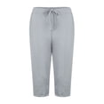 thumbnail image 7 of Women's Stretchy Yoga Leggings Summer Knee Length with Pockets Comfy, 7 of 7