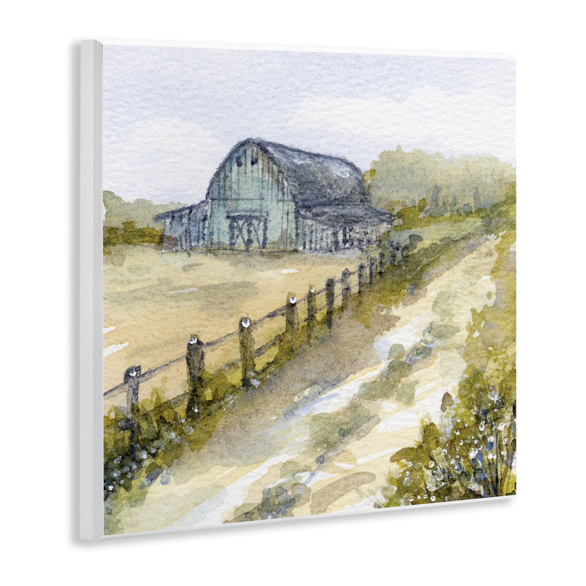 Stupell Industries Blue Barn Lane Wall Plaque Art, design by Patti Bishop