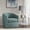 Green, variant on Teal fabric with accents / Rotatable chair for home relaxation