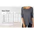 thumbnail image 2 of Dellytop Womens Casual Long Sleeve Button Side Tunic Shirt, 2 of 2