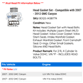 thumbnail image 2 of Head Gasket Set - Compatible with 2007 - 2012 GMC Canyon 2008 2009 2010 2011, 2 of 2