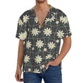 thumbnail image 3 of Xecao offers the Daisies Flowers for Men's Casual Short-sleeved Shirt, a button-up collared shirt with a pocket, perfect for beach vacations and yacht travel in the X-Large size., 3 of 7