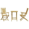 thumbnail image 2 of vidaXL Ensemble Bistro 3 Pcs Bambou, 2 of 5