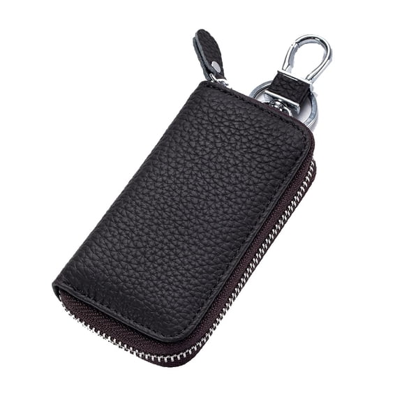 Genuine Leather Key Holder Bag 6 Hooks Key Case Car Key Holder Wallet for Men & Women.