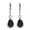 Black, variant on Women 925 Silver Dangle Tear Drop Pear Cut Black amethyst Crystal Drop Earrings-Black