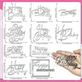 thumbnail image 2 of 10 PCS Silver Happy Birthday Cake Toppers Mirror Acrylic Cake Topper Side Cake Decorations Cake Inserts Cake Decorating Supplies Cupcake Toppers for Birthday Party Cake Desserts Pastries 10 Styles, 2 of 4