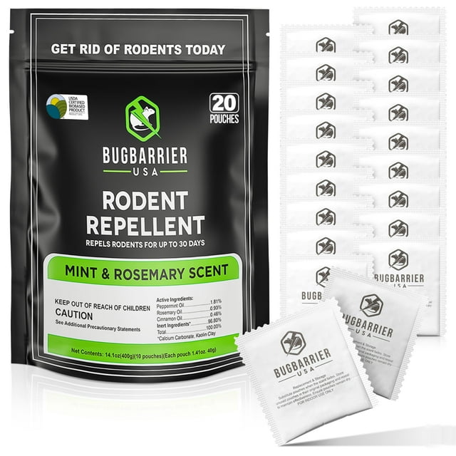 Bolsas repelentes de ratones BugBarrier ExtraStrength x20