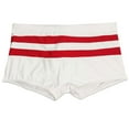 thumbnail image 3 of Mens Swimwear Bottom Striped Boxer Shorts Quick Drying Bikini Bottom for Spring Pool Beach Party, 3 of 8