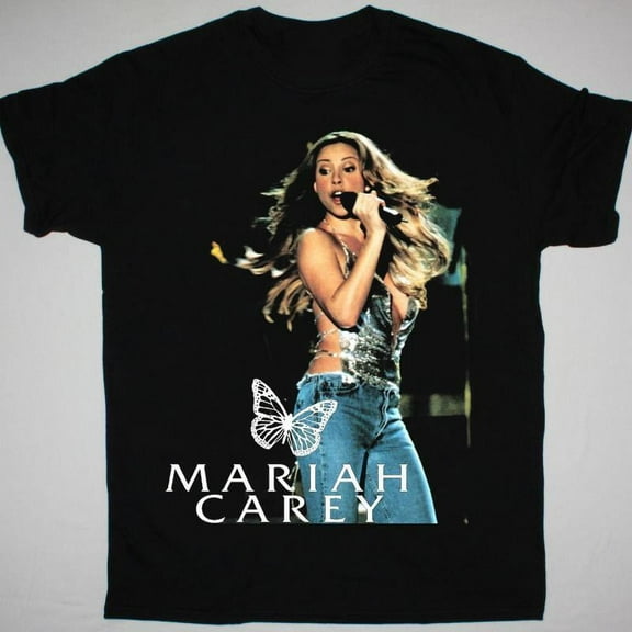 NEW Collection Mariah Carey Singer Cotton All Size Black Unisex T-Shirt