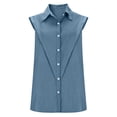 thumbnail image 5 of QASIEATN Womens Daily Casual Linen Shirts Sleeveless Shirts Tops Casual Blouses Loose Fit Shirt Tank Fall Fashion Outfits, 5 of 8
