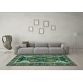thumbnail image 3 of Ahgly Company Indoor Round Persian Turquoise Blue Traditional Area Rugs, 7' Round, 3 of 4