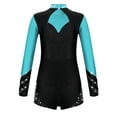 thumbnail image 2 of iiniim Leotards for Girls Gymnastics Children Long Sleeve Zipper Back Biketard Unitard Jumpsuit 6-16 Blue Green 10, 2 of 7