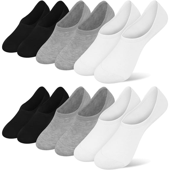 Women's No Show Socks 6-9 Pairs Casual Thin Non Slip Flat Boat Line No Show Socks
