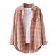 thumbnail image 2 of Puntoco Abrigo De Mujer Tops De Manga Larga para Mujer Cárdigan con Solapa De Un Solo Pecho Camisa Blusa De Celosía con Botones A La Moda Liquidación De Navidad Puntoco Puntoco-3782, 2 of 3