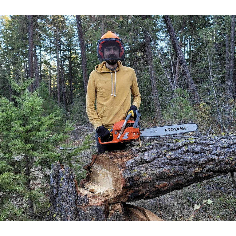 PROYAMA 62CC 2-Cycle Gas Powered Chainsaw, 22 Inch 18 Inch