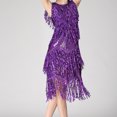 thumbnail image 6 of STETMN Women Layered Fringe Deep V Neck Cami Mini Dress Sleeveless Tassels Flapper Dresses, 6 of 6