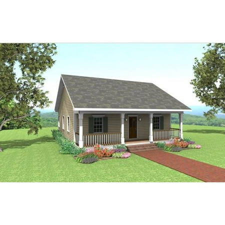 - TheHouseDesigners-6516 Construction-Ready Cottage House Plan with Crawl Space Foundation (5 Printed Sets)