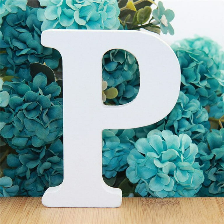 Wooden Alphabet Letters for DIY Crafts, 3D Letters for Home Wall Decor (4  In, 2 of each Letter, 52 Pieces) 