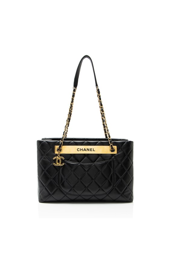 Pre-Owned Chanel Lambskin Trendy CC Shopping Tote