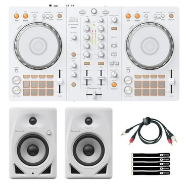 Pioneer DDJ-FLX4-W 2-Channel DJ Controller in Limited Edition White with DM-50D Monitors Package