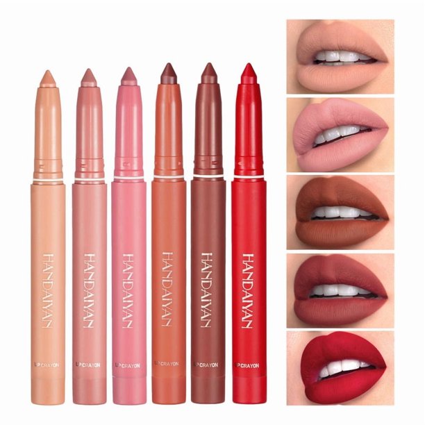 6pcs Lipstick Pen Waterproof Non-stick Cup Matte Lip
