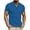 Blue, variant on WREESH Men's Solid Henley Shirts Casual Short Sleeve Turndown Collar Shirt a Classic Solid Color Top for Everyday Style Khaki