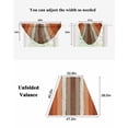 thumbnail image 6 of Waterfall Valances for Windows, Burnt Orange Brown Kitchen Sheer Valance Curtains, Farmhouse Vintage Wooden Rod Pocket Elegant Swag Valances for Living Room Bedroom, 47.2"x38.5", 3 Panel, 6 of 8